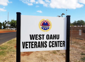 Sign for Amvets West Oahu